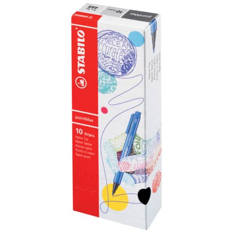 Fineliner Stabilo pointMax 0.8 mm blu oltremare - 488/32